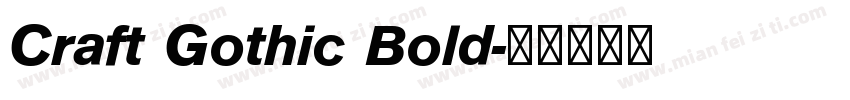 Craft Gothic Bold字体转换